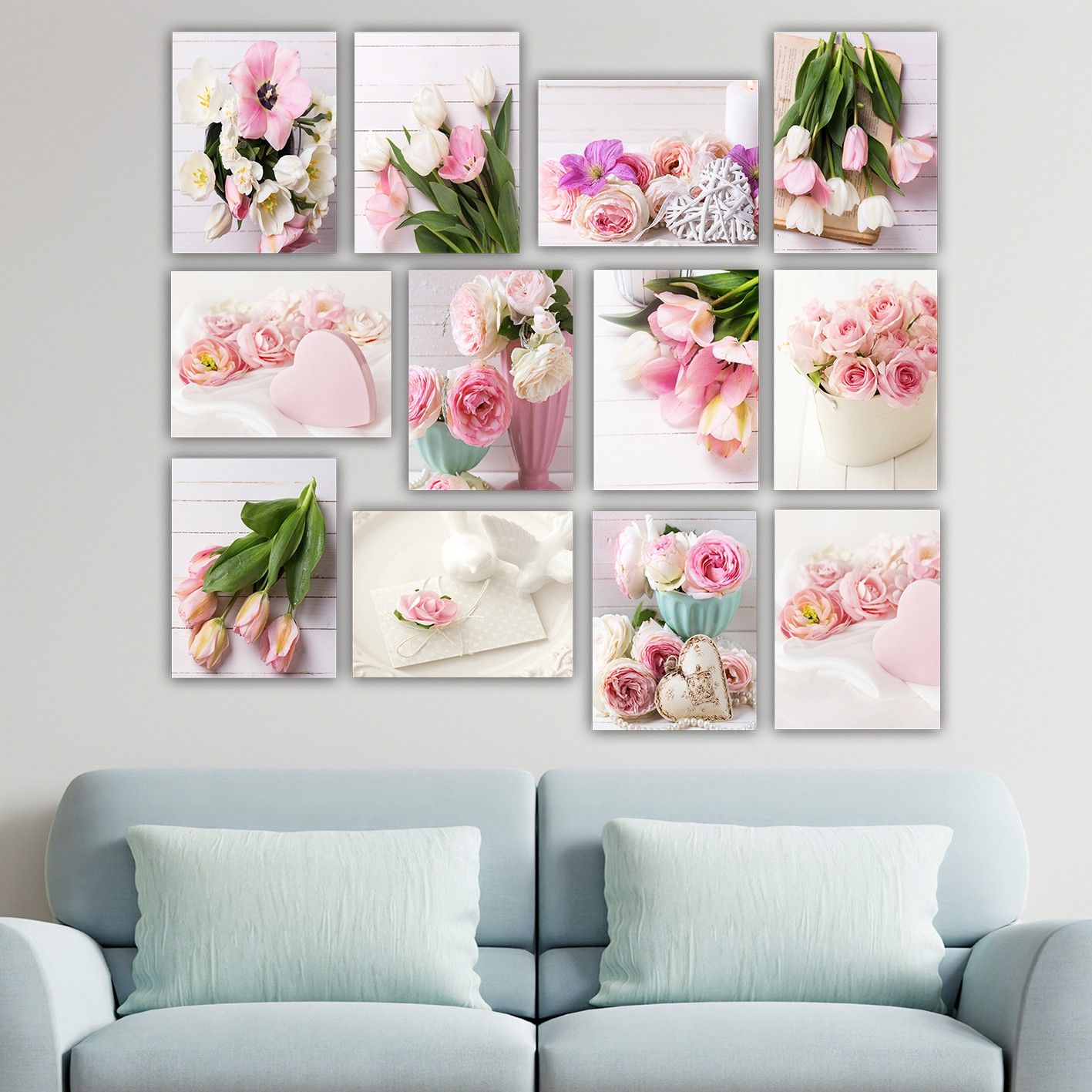 Lot de 12 tableaux Aranea L20xH15cm Motif Pop'art, portraits d'une