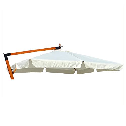 Telo Di Ricambio Per Ombrellone Quadrato 3x3 Metri | Poliestere 180gr/mq Beige | Con Airvent E Tasche Per Stecche - Foto 7