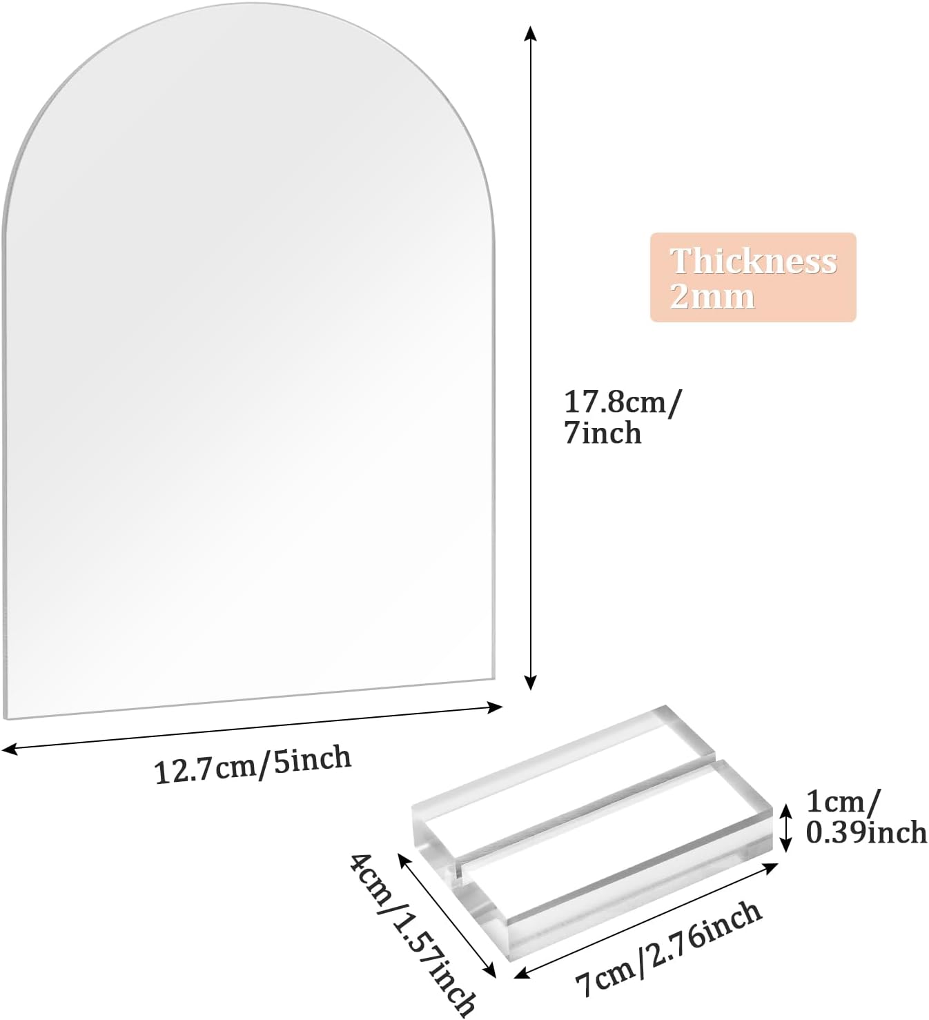 5130 Cristalli Acrilici Decorativi Trasparenti | FINEASY | 3mm, 6mm, 10mm Per Centrotavola E Matrimoni - 2