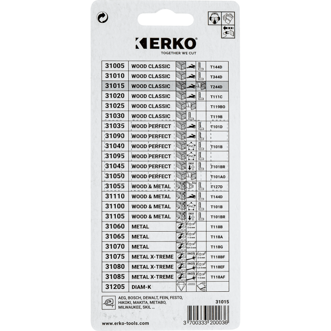 LAME SAUT. ERKO BOIS COURBE 75MM 6T CARTE 5 - 4