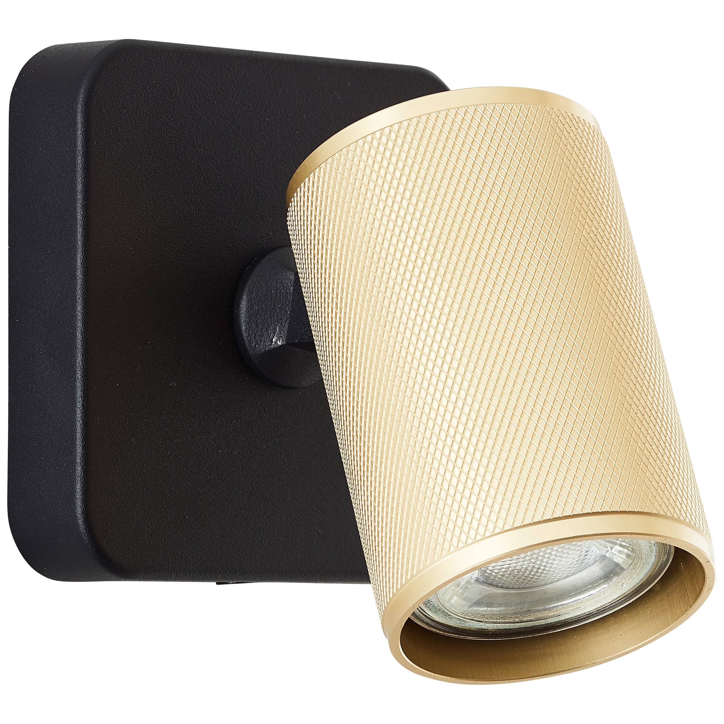 Lampa Brilliant Marty LED spot ścienny piaskowy czarny/matowy złoty 1x GU10, 10 W, żarówka LED w zestawie i wymienna - 2