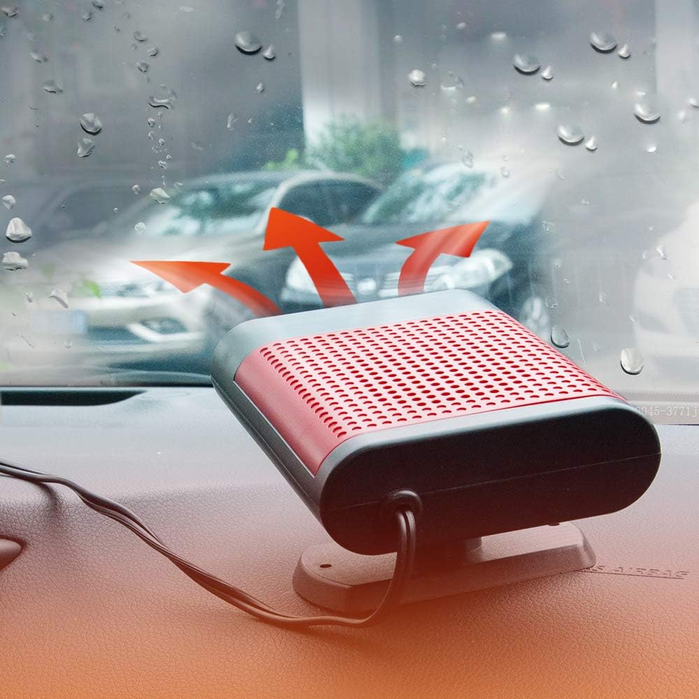 Przenośny ogrzewacz samochodowy, podłączany do gniazda zapalniczki, 24 V, 150 W, odpowiedni na zimę, w kolorze czarnym i czerwonym