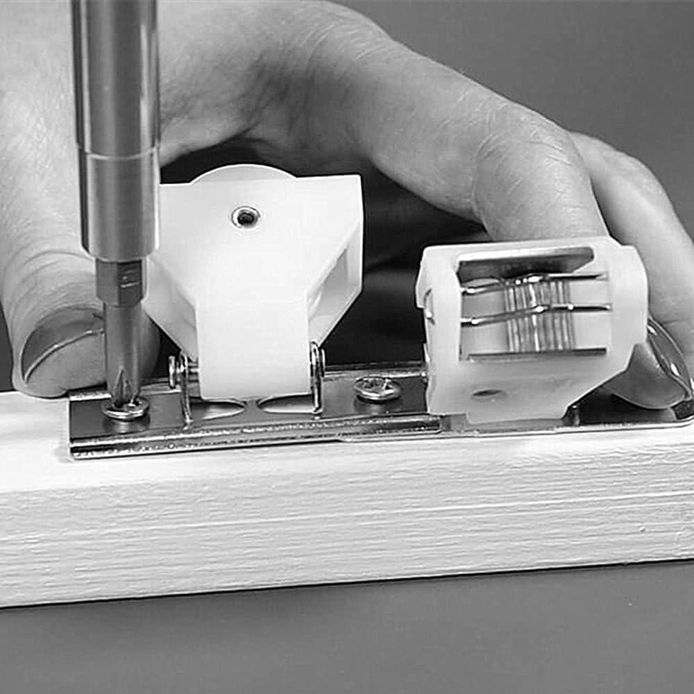 Mécanisme de blocage de cordon 4 pièces, poulie de renvoi à 3 fils, type pivotant, en plastique blanc et support en acier inoxydable pour stores romai - 4