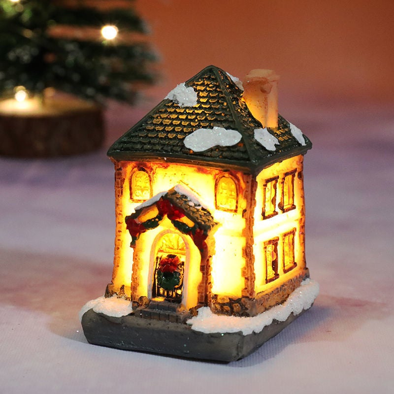 Village De Noel Lumineux Et Anime Led Maison Village De Noel Miniature Decoration Noel Village ReSine ColoreE Maison De Neige Pour GarcOns Filles