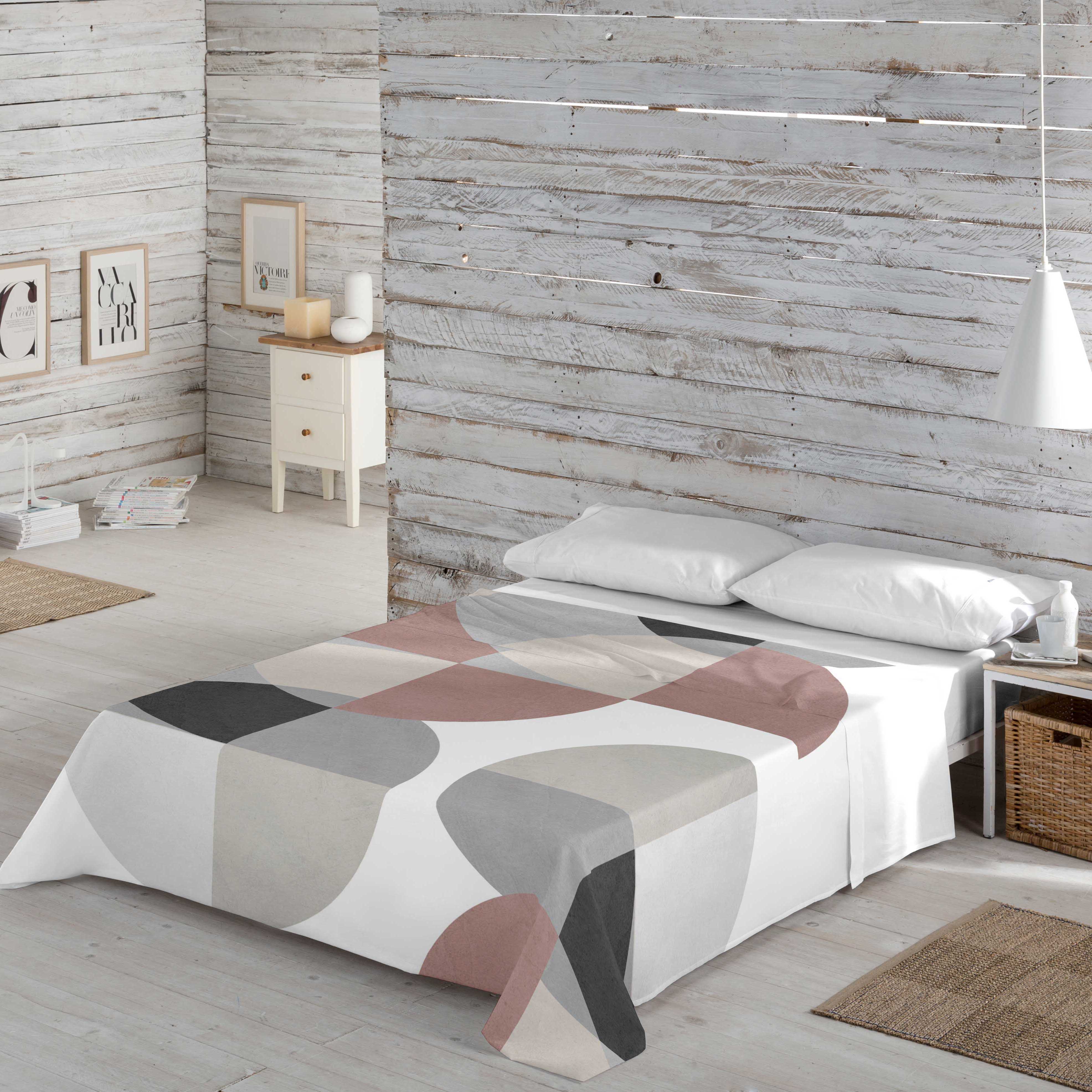 Icehome - juego de sábanas estampadas 3 piezas cama 180 - algodón - asier nude