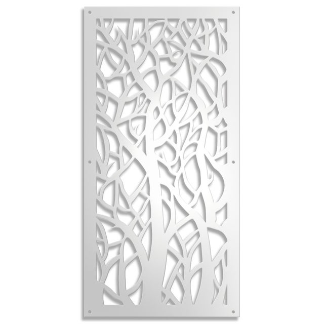 FORESTA - Pannello in PVC traforato - PARASOLE - spessore 1cm misura 50x150 cm - colore bianco