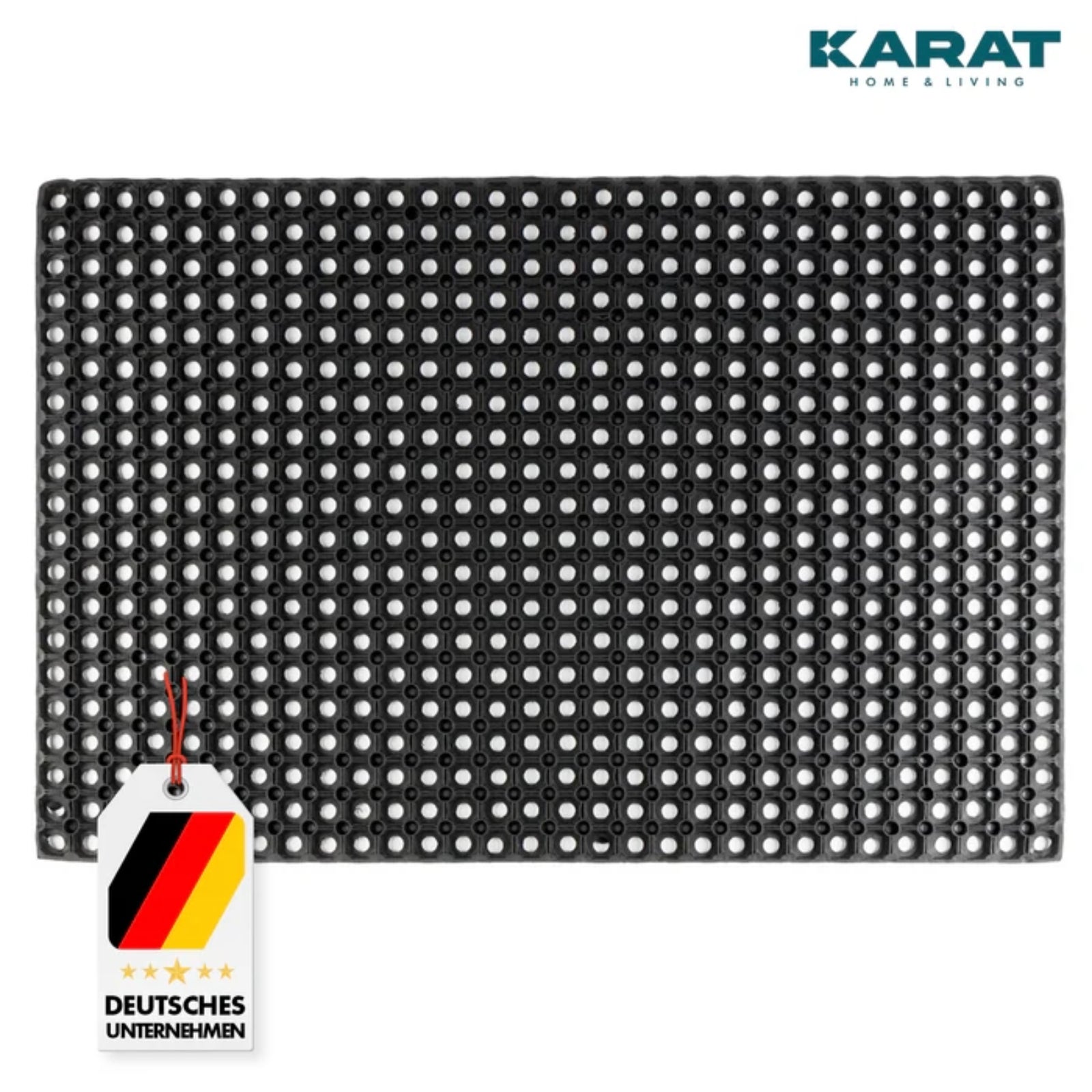 Tapis Outdoor annulaire en caoutchouc nid d'abeille, Épaisseur : 23 mm 40 x 60 cm - 8