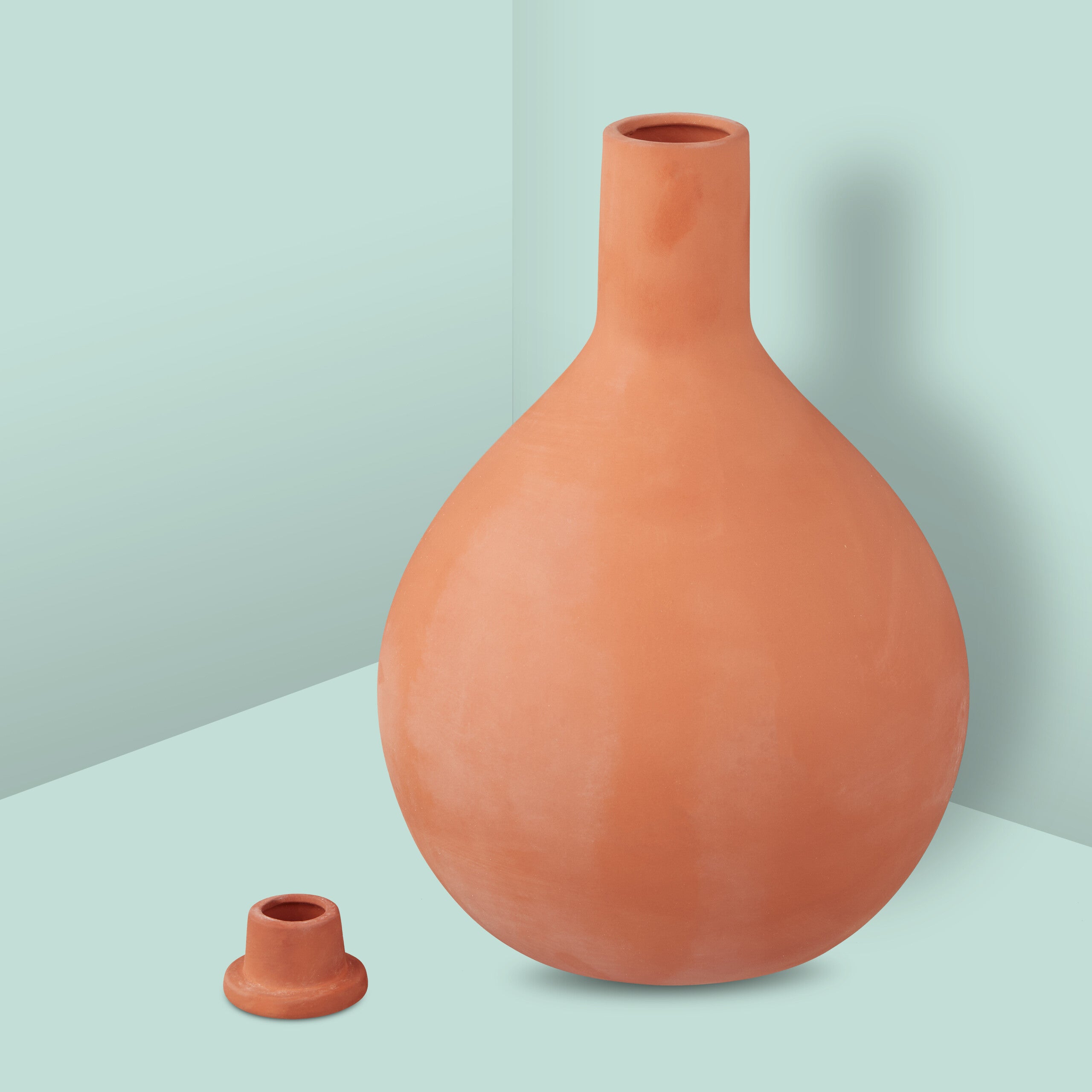 Relaxdays Olla, 3,5 l, barro, irrigação subterrânea, canteiros elevados, menor perda de água, vaso de barro, terracota - 3