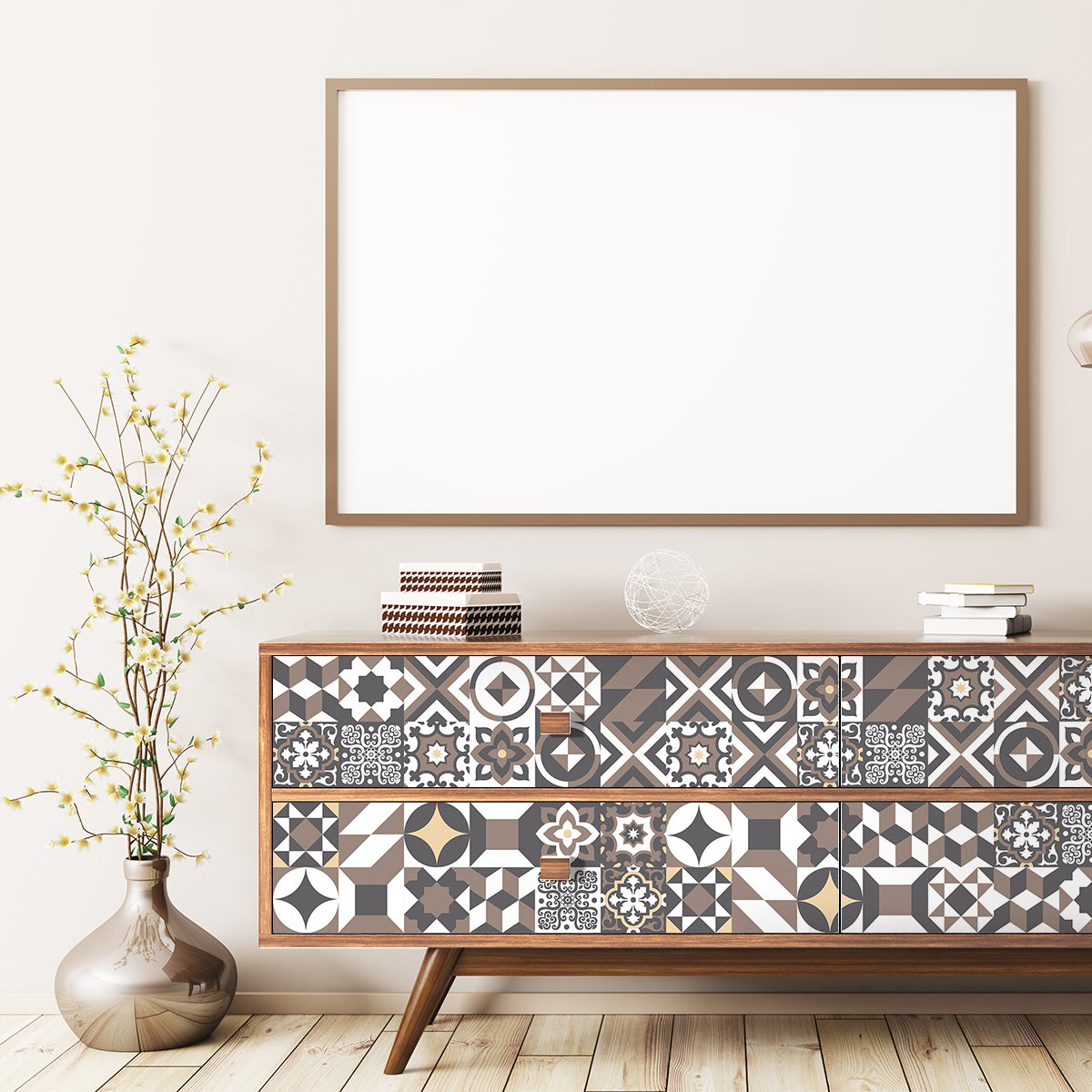 60 vinilos baldosa de cemento muebles valérioto - adhesivo de pared - revestimiento sticker mural decorativo - 60stickers20x20cm