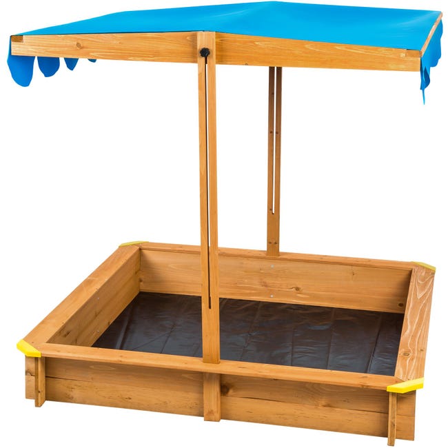 Bac à sable en bois - SPRINGOS - 2026 - 120x120 cm - Bois massif Bac à sable en bois - SPRINGOS - 2026 - 120x120 cm - Bois massif