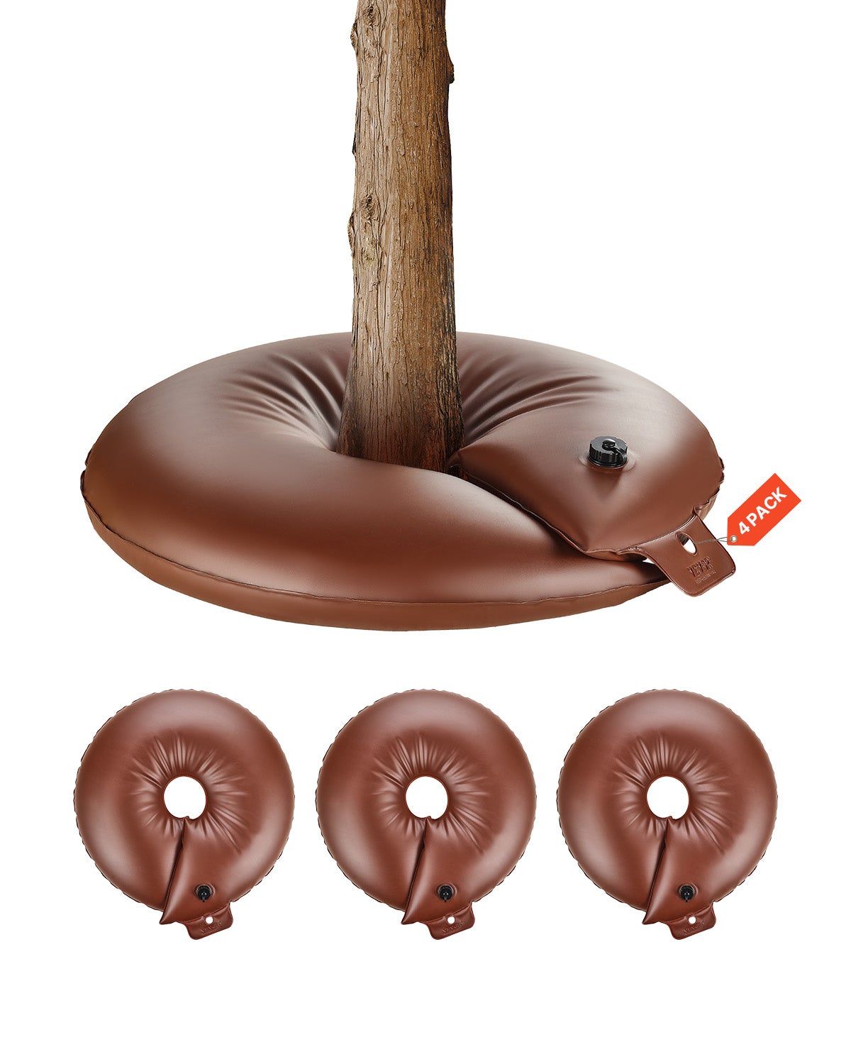 Pierścień do podlewania drzew Zestaw 4 sztuk Worek do podlewania 60,6L Worek do podlewania VEVOR