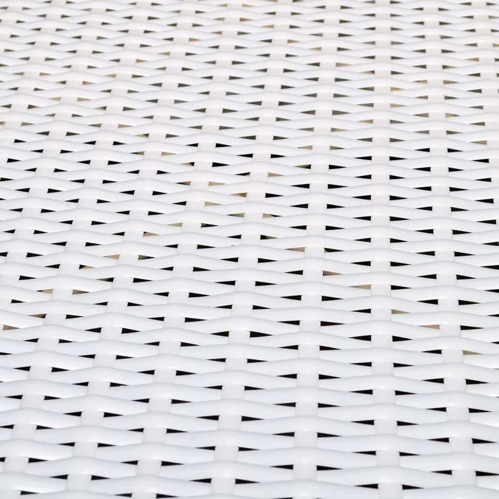 Mobili da giardino mobili da esterno Set di mobili da 8 pezzi con cuscini in resina intrecciata bianca 02 02_0017670 - 4