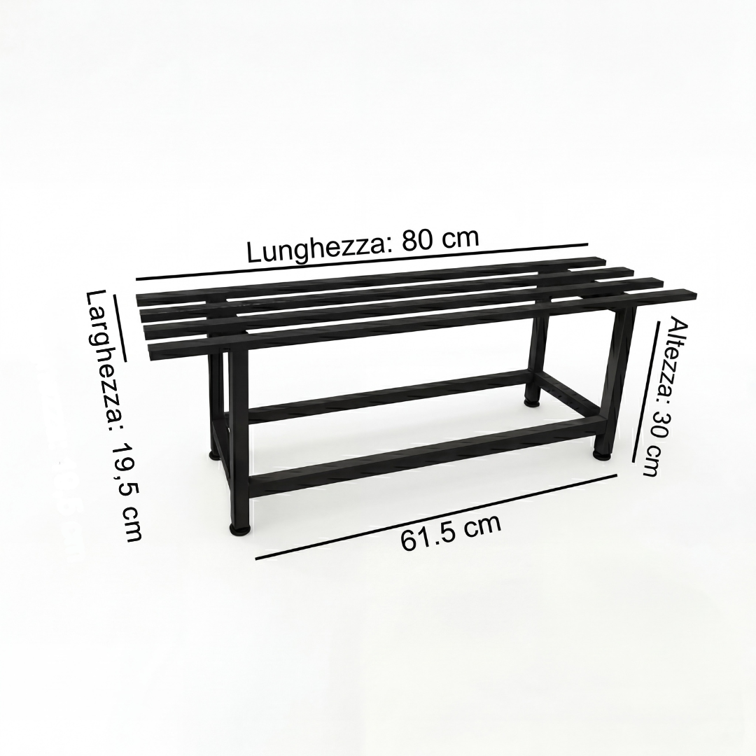 Fioriera portafiori vaso Rialzata da interno esterno in metallo verniciato a polvere bonsai piante grasse design 1 RIPIANO 80CM Maka - 2