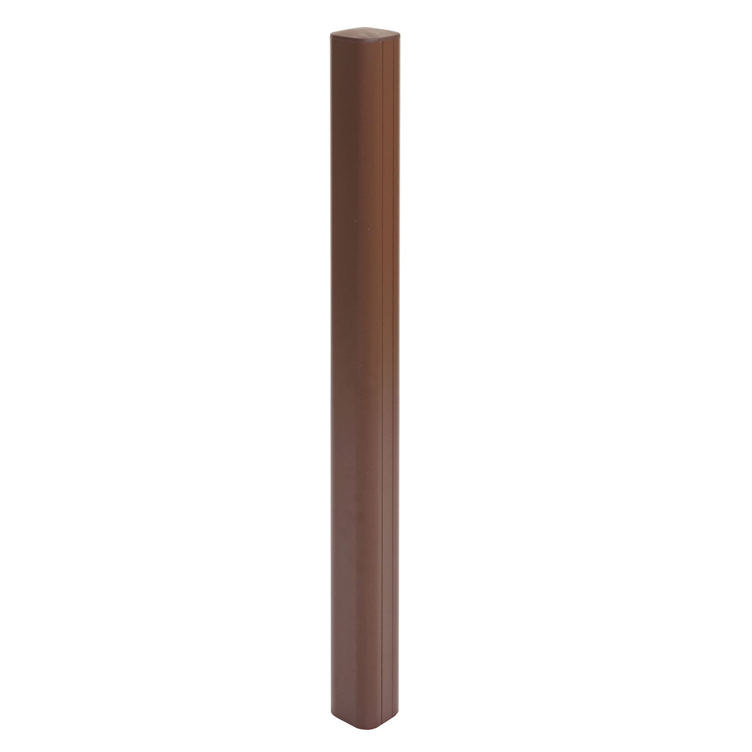 Słupek aluminiowy Sarthe WPC, słupek ogrodzeniowy, system wtykowy ~ 98cm, brązowy