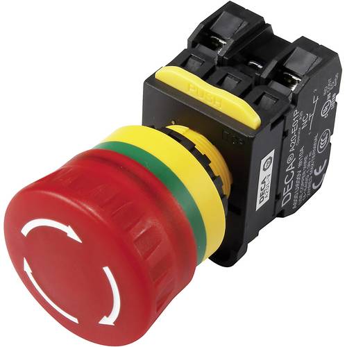 DECA A20L-V4E02Q5R Arrêt durgence avec élément de contact 240 V/AC 6 A 2 NF (R) IP65 1 pc(s)