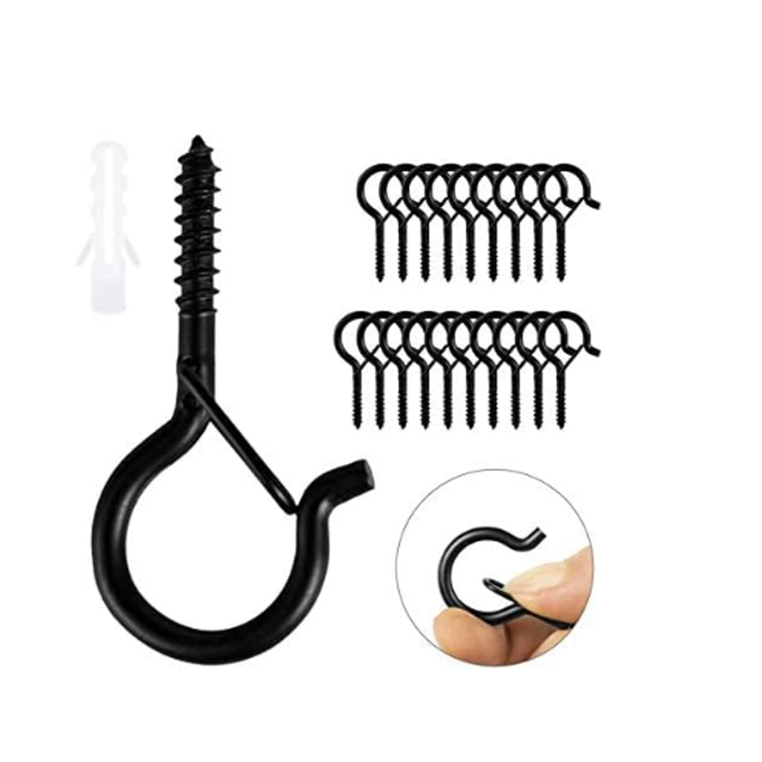 Crochets à Visser 25 Pièces Piton à Visser Crochet A Visser Crochet Plafond Crochet Gouttiere Pour Guirlande