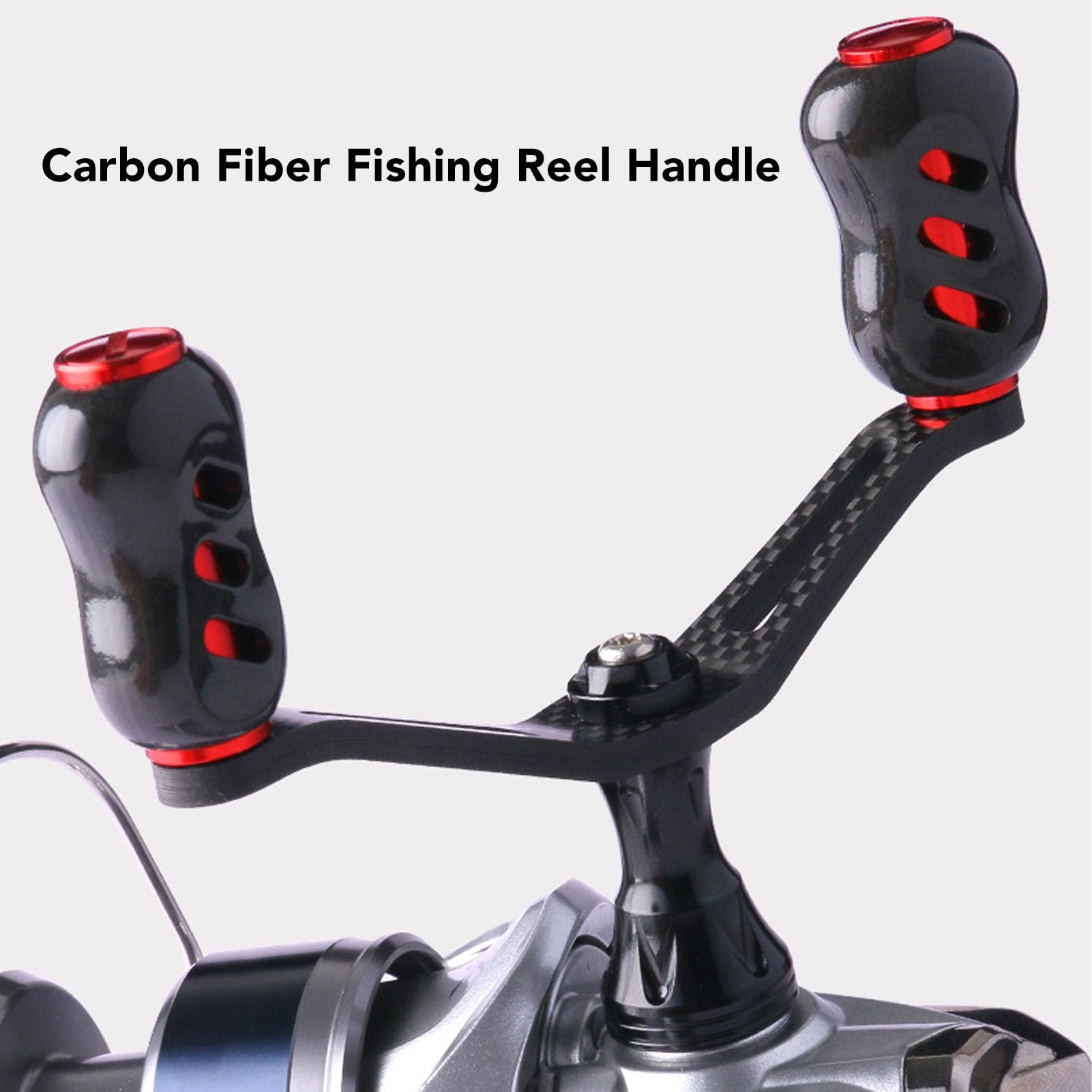 Mulinello da pesca in carbonio Maniglia Baitcasting Mulinello da traina Doppio bilanciere Mulinello da pesca ultraleggero Manovella Accessorio per mar - 5