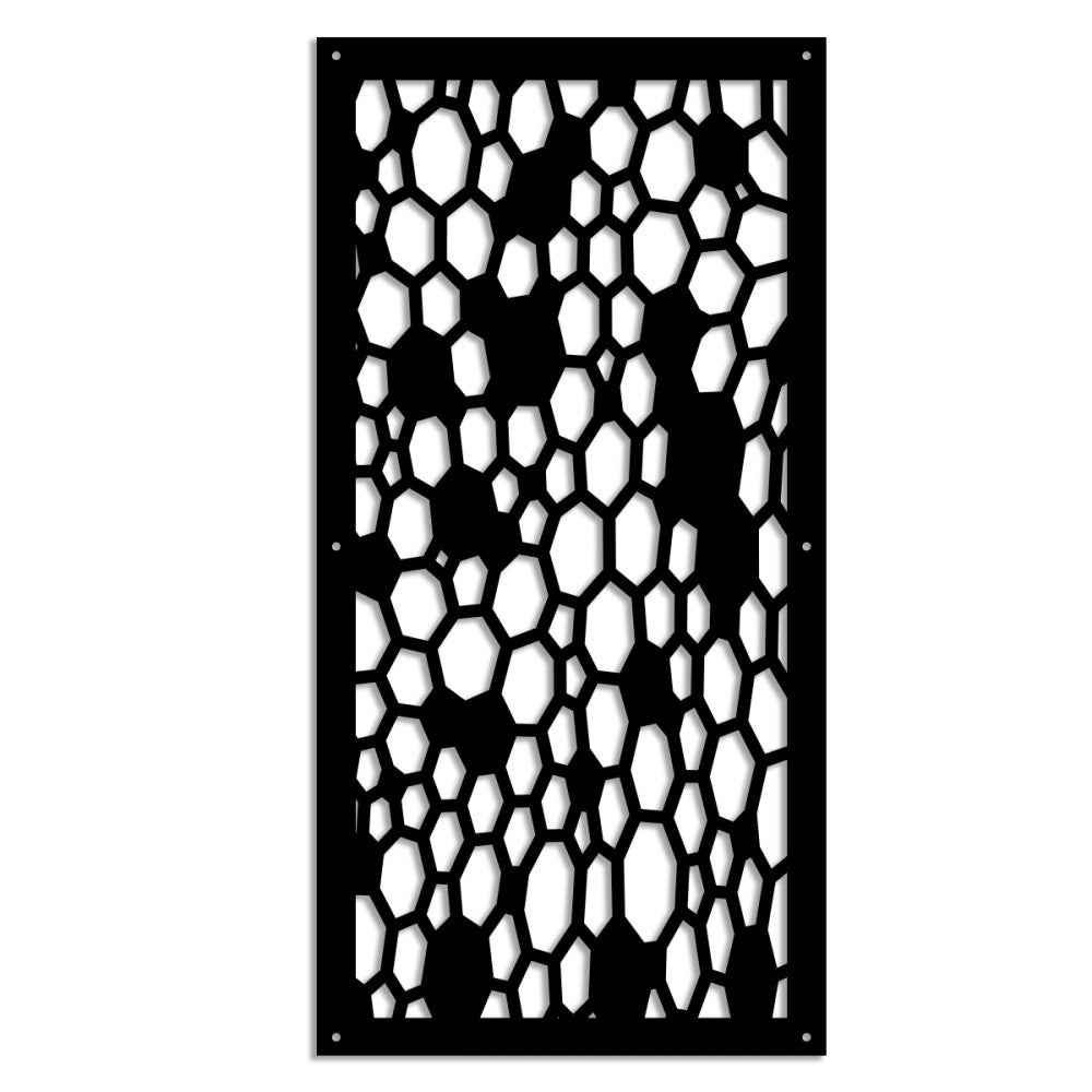 BEEHIVE - Panel perforowany z PVC - Osłona przeciwsłoneczna - Rozmiar 73x148 cm - Grubość 1 cm - Kolor CZARNY