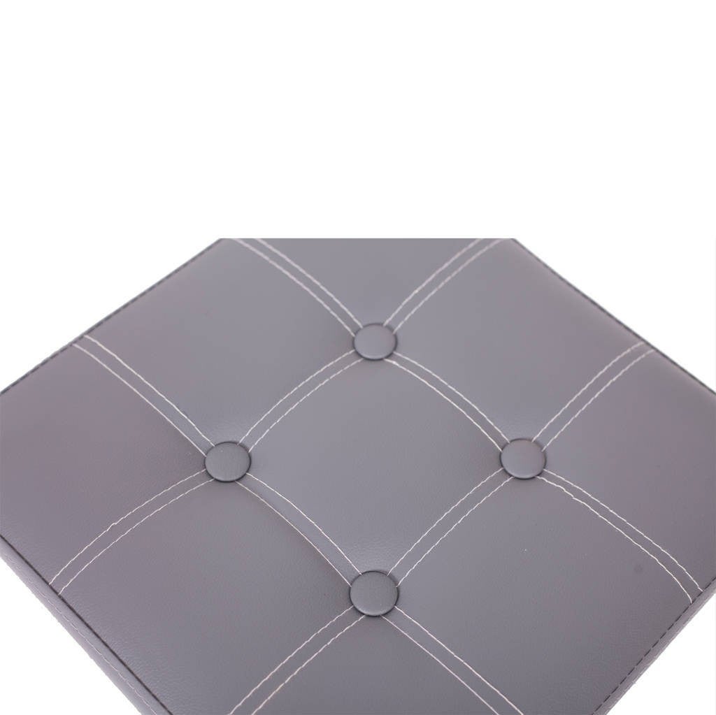 Puff Container Rebecca Mobili Tronco Desenho cubo cinzento para pés 30x30x30 - 7