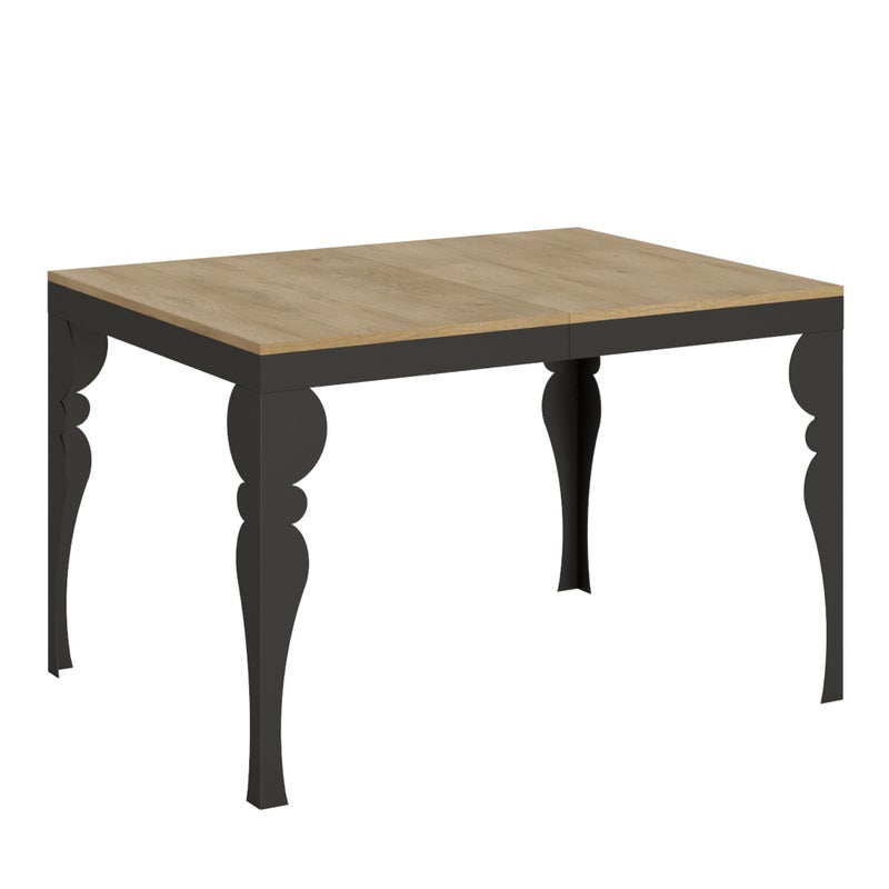 Stół rozkładany Paxon Evolution 90x120/224 cm, rama dąb naturalny antracyt