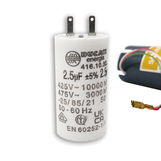 2 Pièces CBB60 2uF 450V 50/60Hz Condensateur Démarrage Moteur 30x55mm