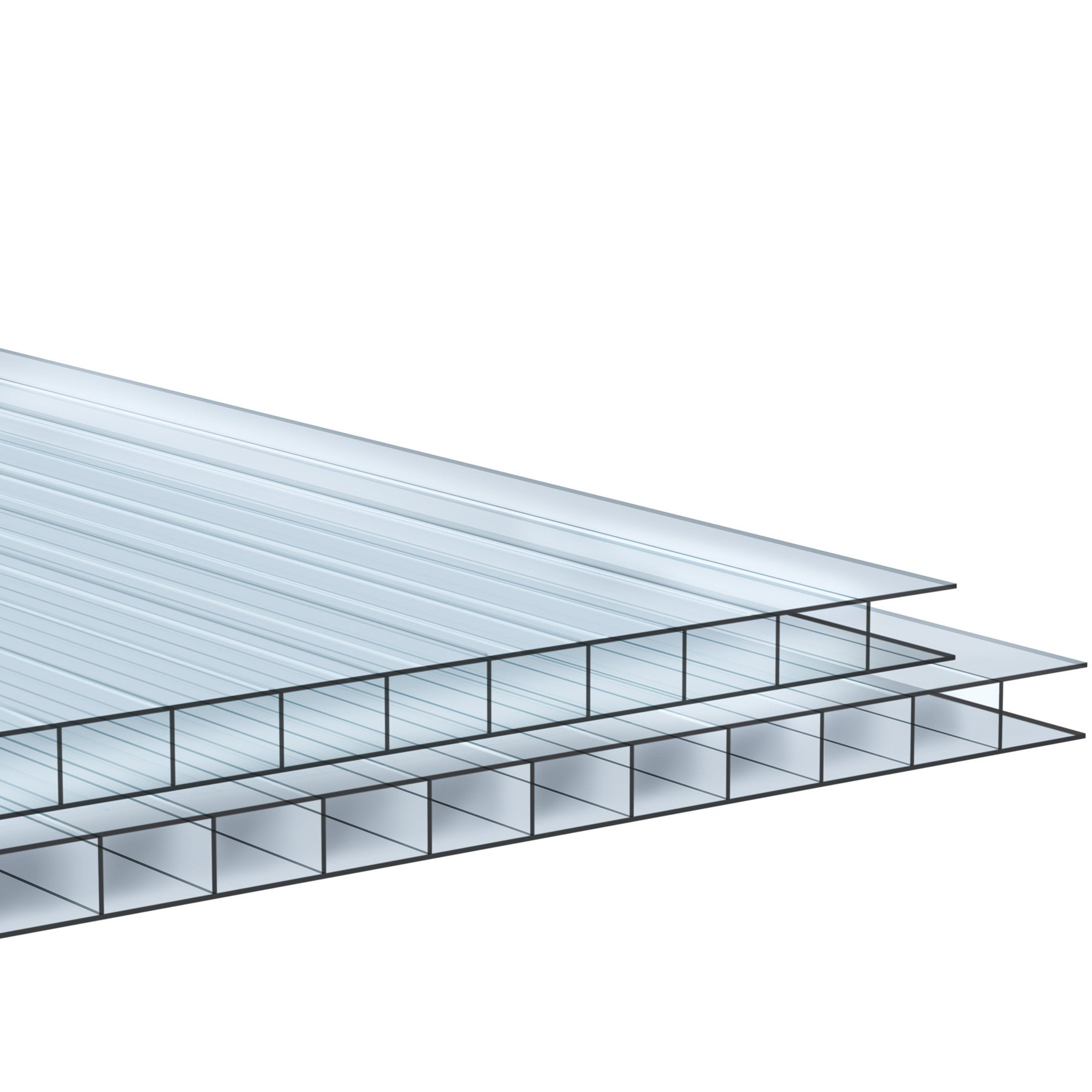 Lot de 10 plaques à double paroi en polycarbonate découpables 121 x 60,5 x 0,38 cm par plaque TECTAKE - 6