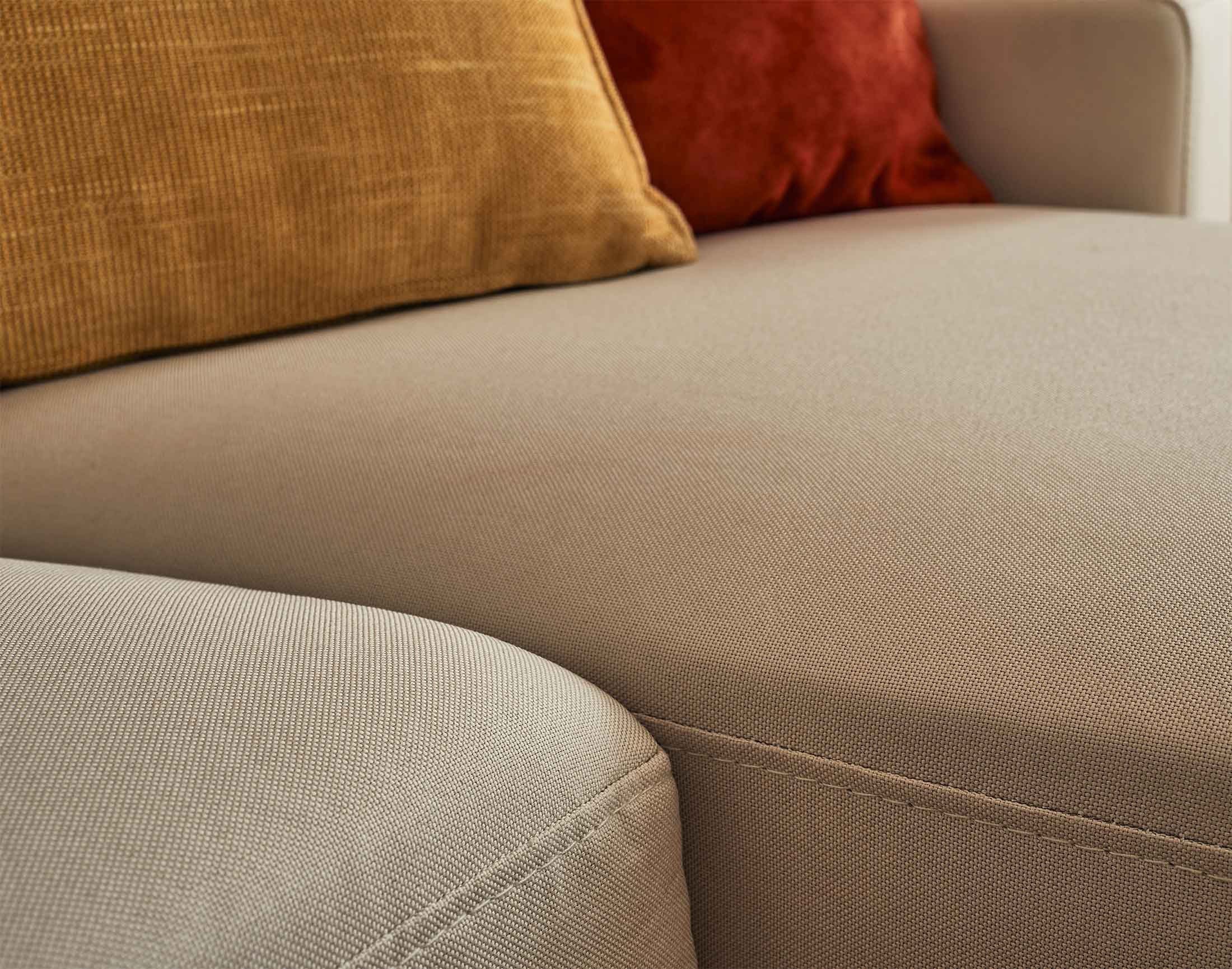 Canapé d'angle réversible 4 places en tissu beige - VIANON - Best Mobilier - 3