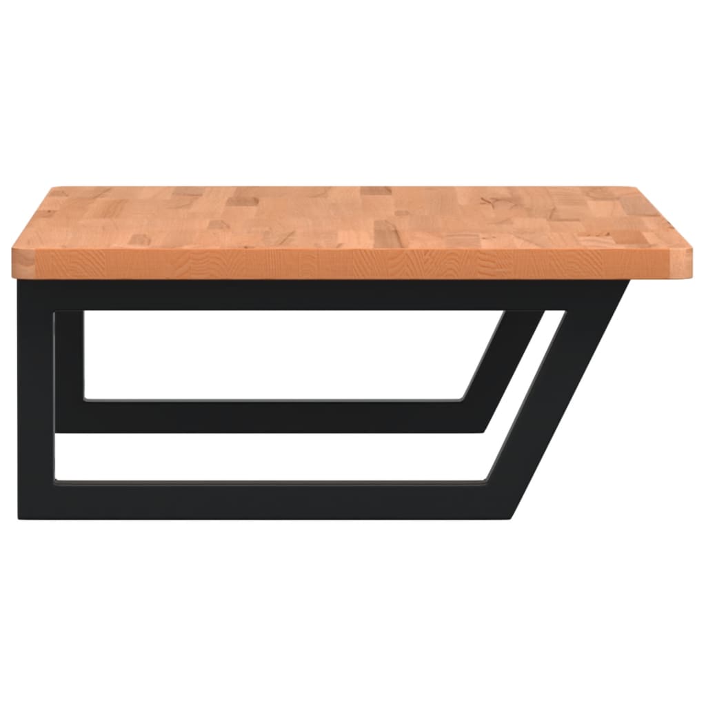 Maison Exclusive - Ripiano a Parete per Lavabo in Acciaio e Massello di Faggio - 5