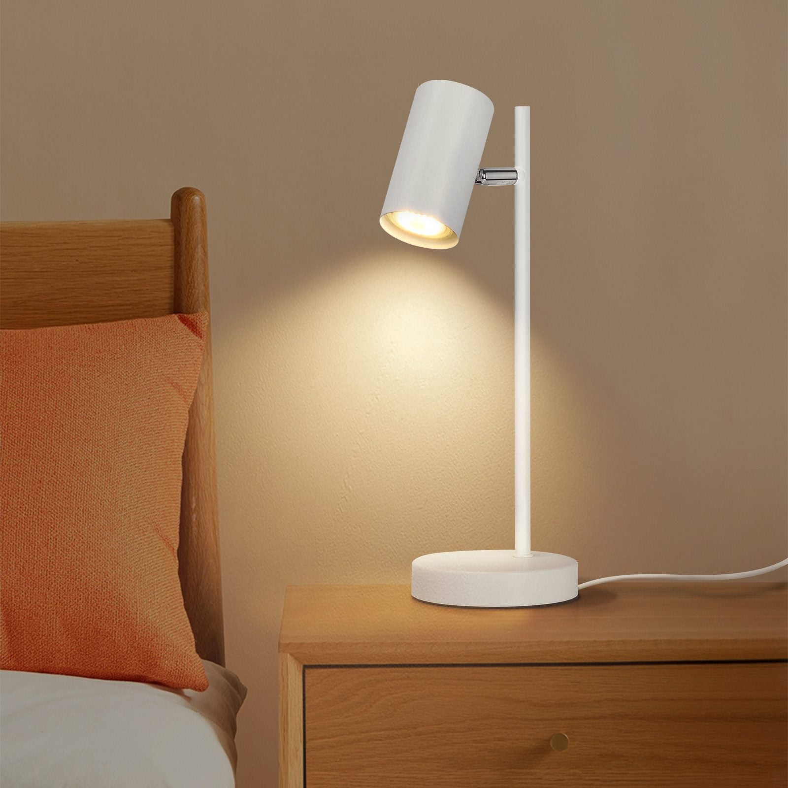 ZMH Lampe de table LED salon pivotante 350° GU10 lampe de table métal pour bureau - 2