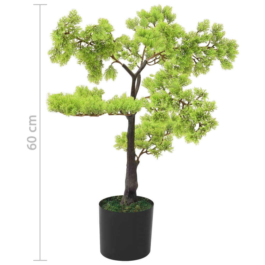 Bonsai cipreste artificial com vaso 60 cm verde - COMFORTXL - 8