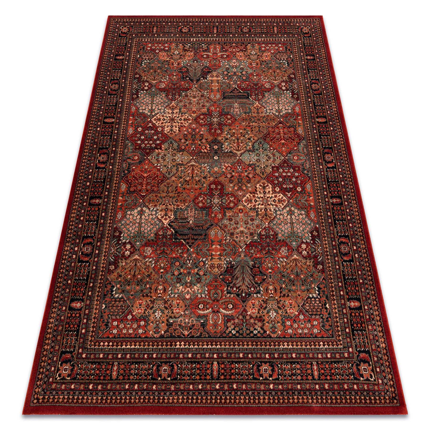 Dywan wełniany KASHQAI 4309 300 orientalny, ramka bordo 240x340 cm