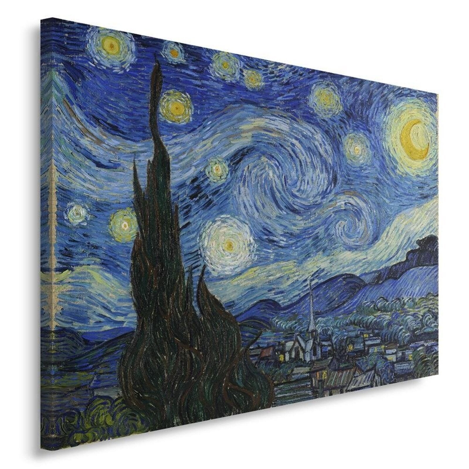 Tableau image de reproduction de v. Van Gogh - nuit étoilée - 70 x 100 cm - 5