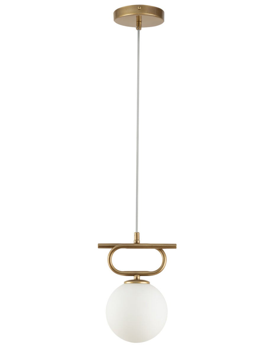Lampa wisząca Tes złoto-biała 1xG9x12W dekoracyjna wym: 80 x 18 x 14 cm metal SIGMA