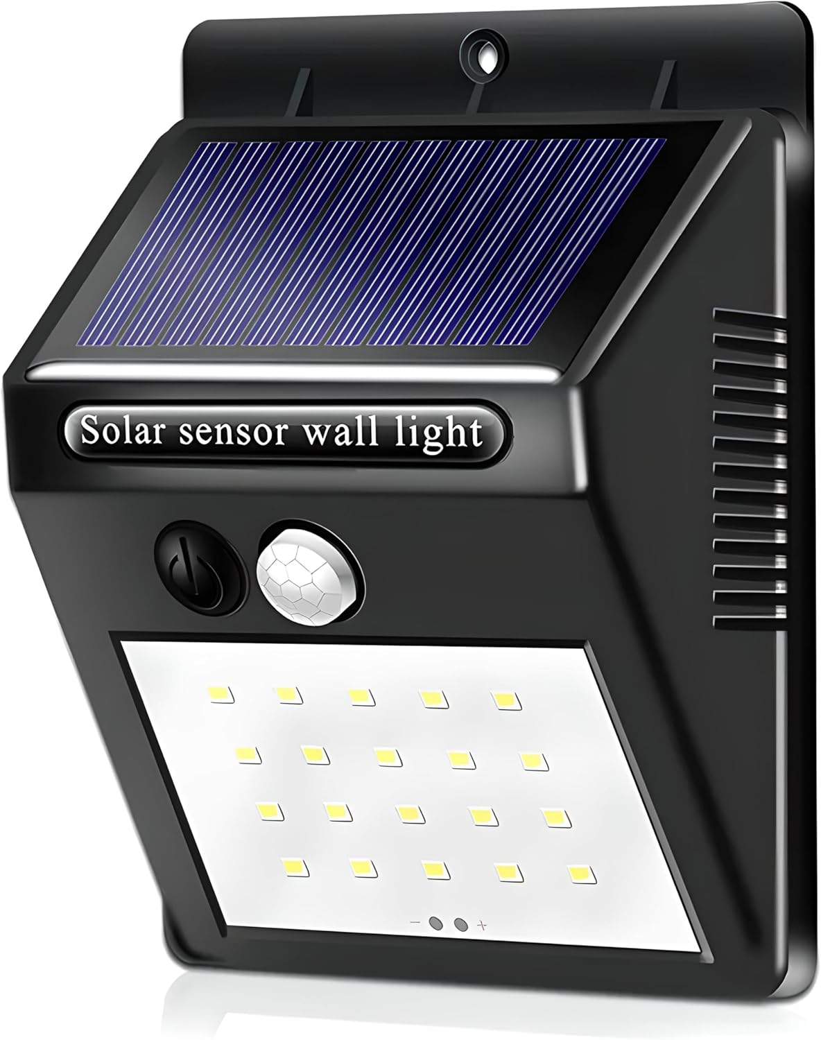 Zewnętrzna lampa solarna wodoodporna reflektor LED z diodami zewnętrzne oświetlenie punktowe do ogrodu garażu dziedzińca patio biały chłodny czujnik