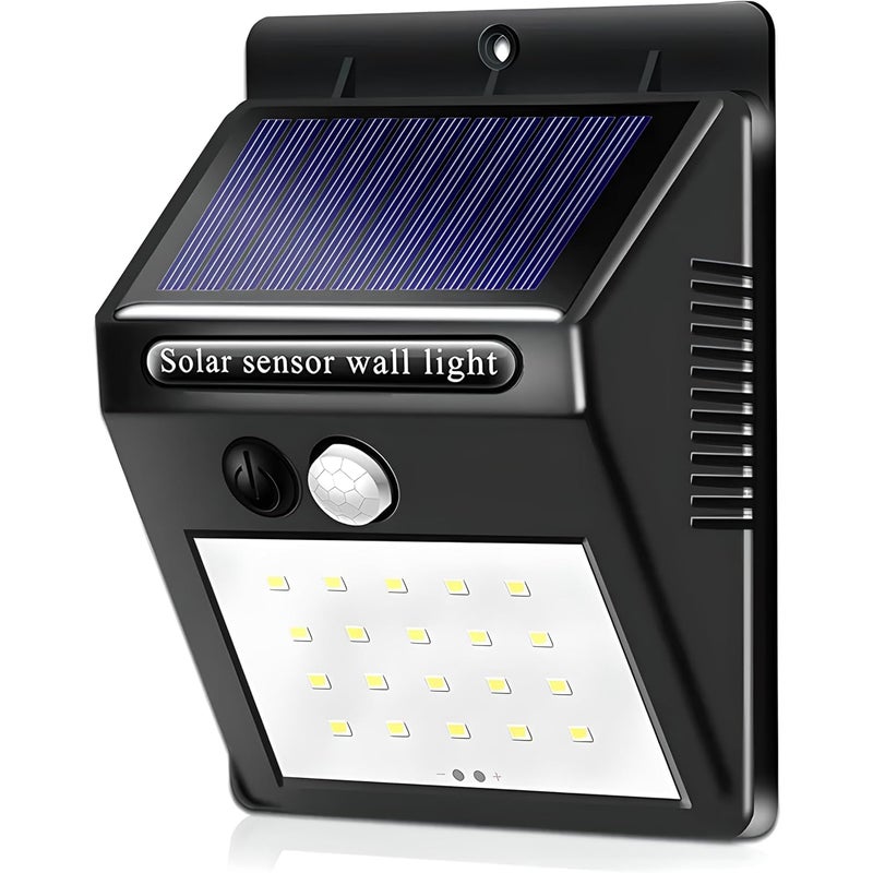 Zewnętrzna lampa solarna wodoodporna reflektor LED z diodami zewnętrzne oświetlenie punktowe do ogrodu garażu dziedzińca patio biały chłodny czujnik