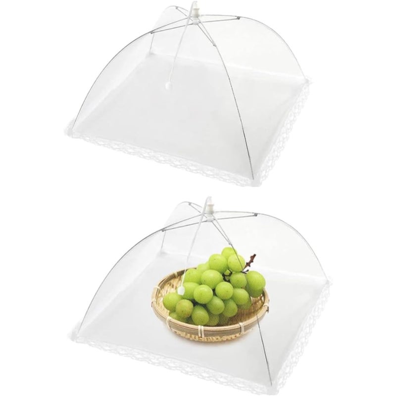 Składana osłona na żywność, 2 sztuki rozkładanych osłon z siatki, namiot na żywność/parasol chroniący przed owadami
