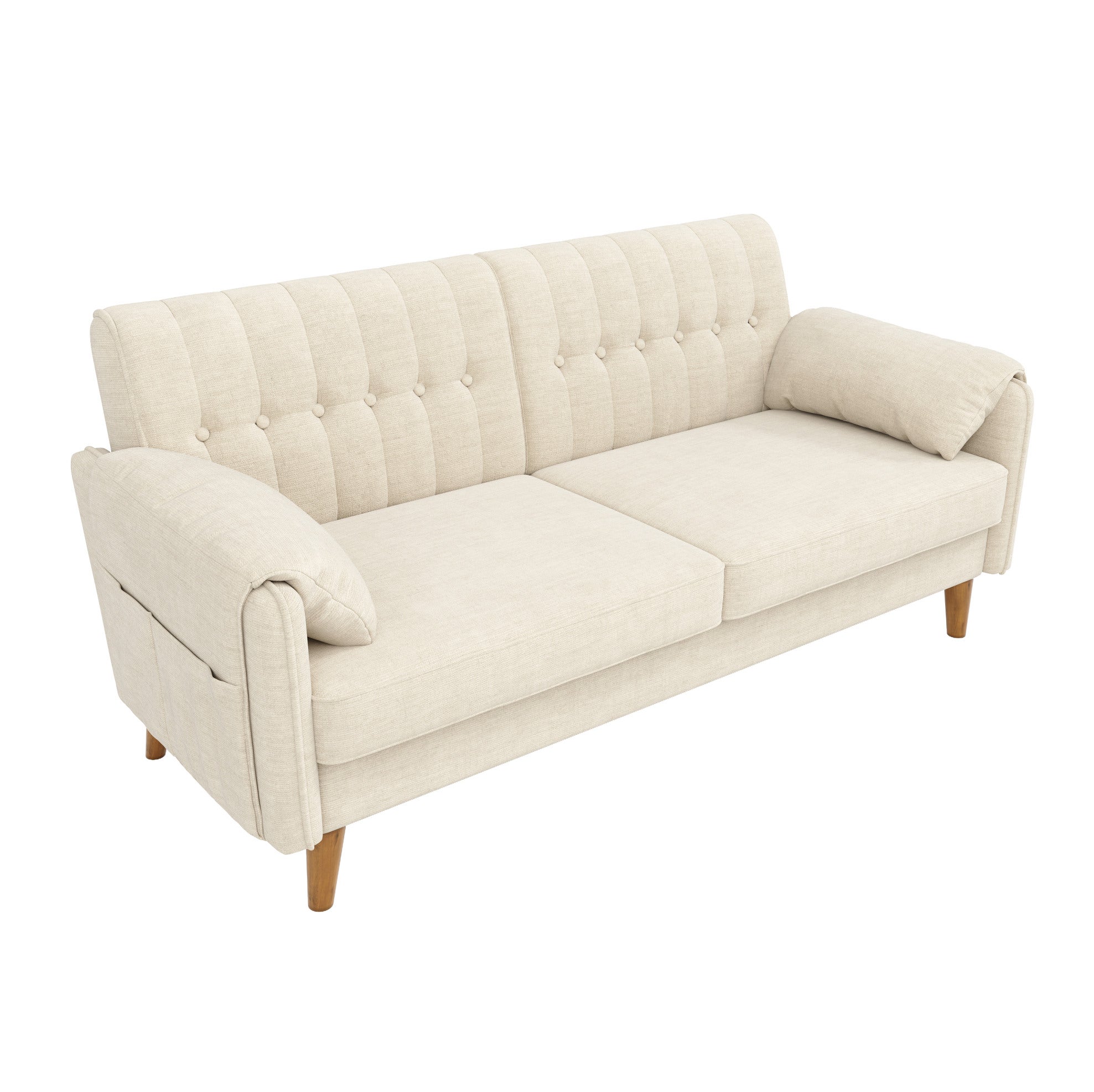 Canapé droit 2 places 161,5x79x83,5 cm design compact, structure métal ...