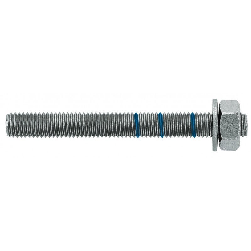 Fischer Barra FIS A M 8 x 130 con taglio dritto, dado e rosetta (10 Pz.)