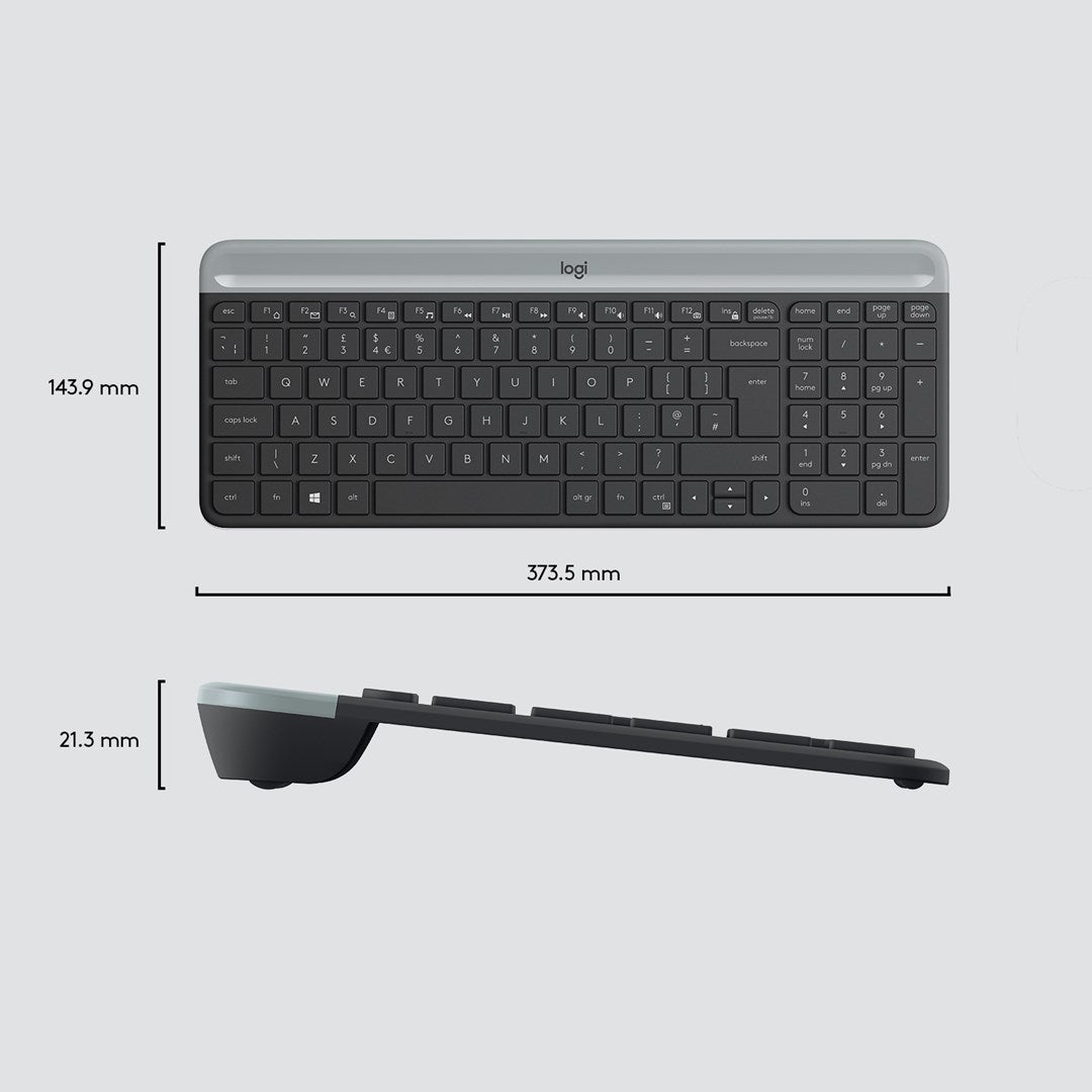 Wireless Keyboard and Mouse Combo MK470 GRAPHITE - 5