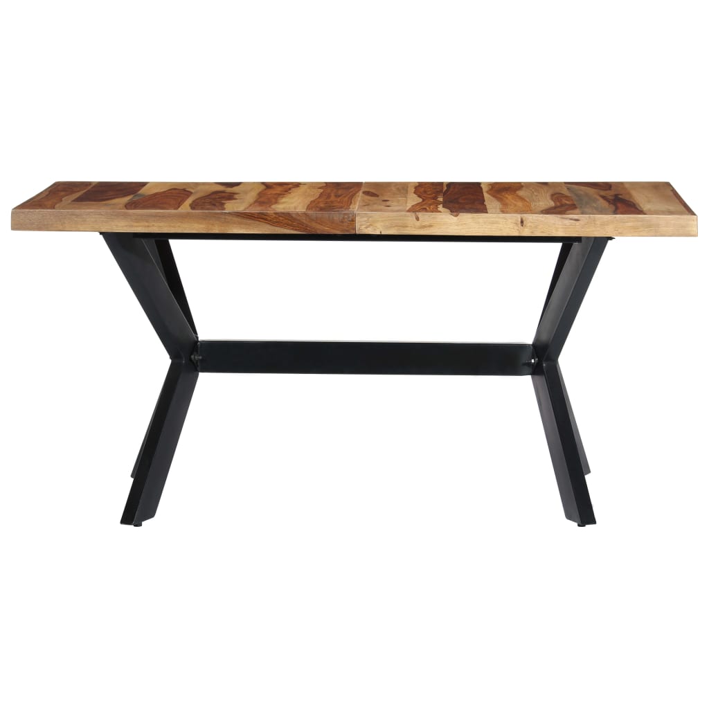 Mesa de comedor madera maciza de sheesham 140x70x75 cm | Leroy Merlin