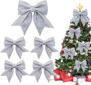 Set Di 6 Fiocchi Di Natale Pronti Da Appendere, Perfetti Per Alberi Di Natale, Ghirlande E Regali 13 X 15 Cm 98273727