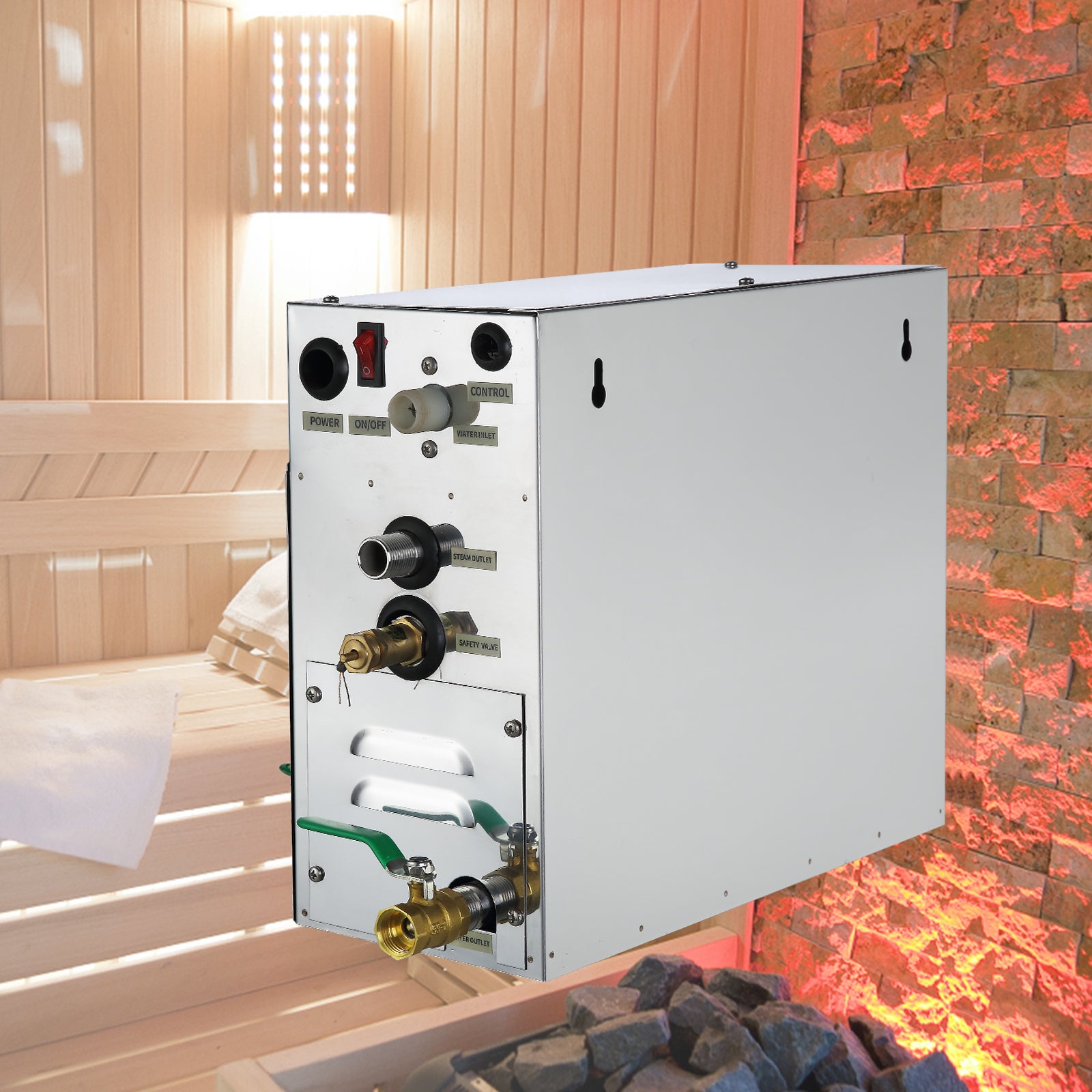 6 KW generatore di vapore Doccia VEVOR Sauna Bagno Home Spa - 8