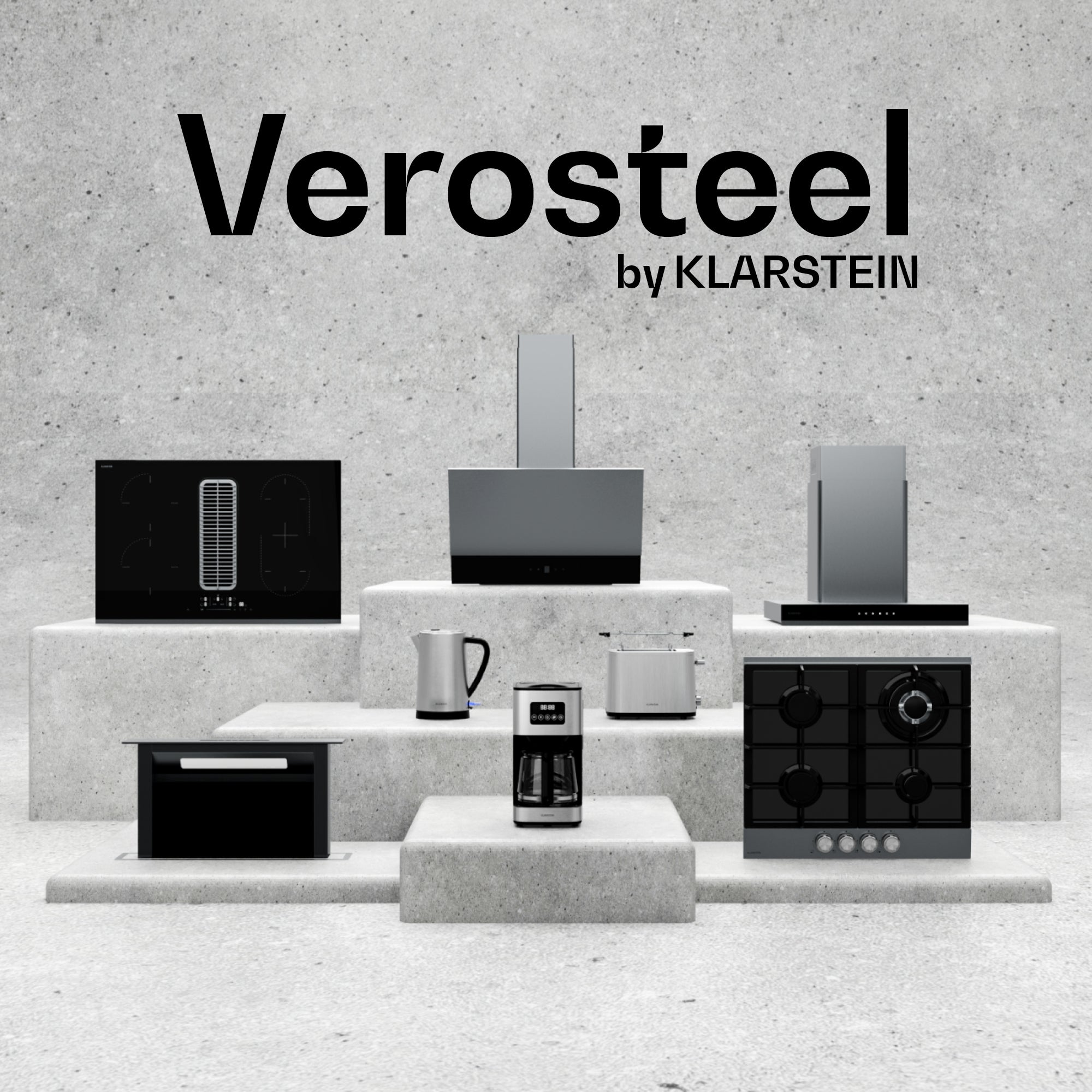 KLARSTEIN Verosteel micro-ondes encastrable avec gril | gril 800 W | micro-ondes 700 W | 60 cm Noir - 8