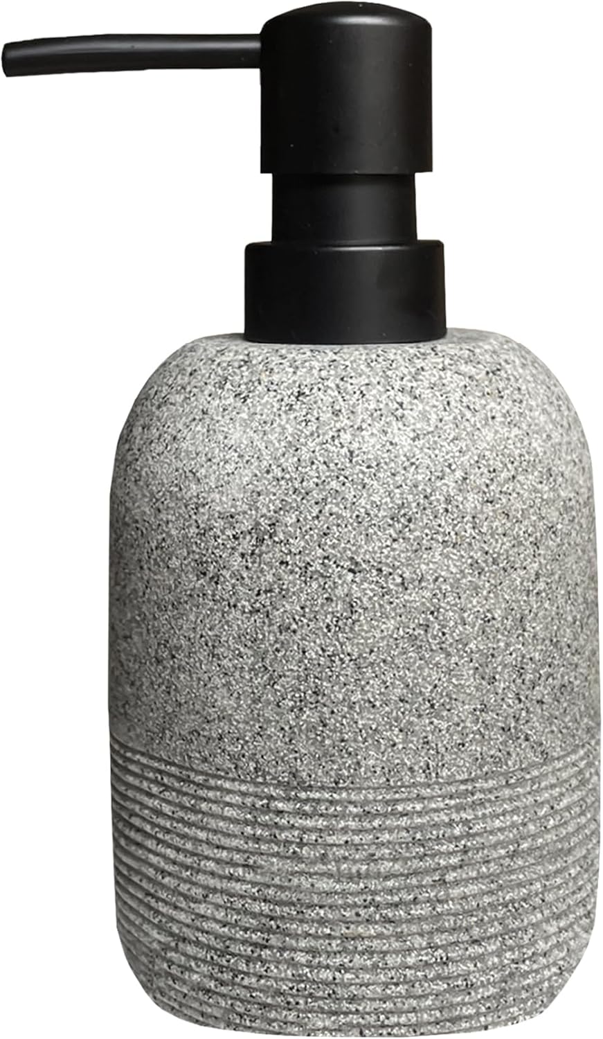 Dozownik mydła do blatu łazienkowego, dozownik mydła do zlewu kuchennego (300 ml, szary)