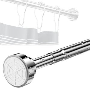 Tringle à Vêtements Extensible HEKOBAG 38-58 Cm - Sans Perçage, Inox - Pour Dressing & Armoire