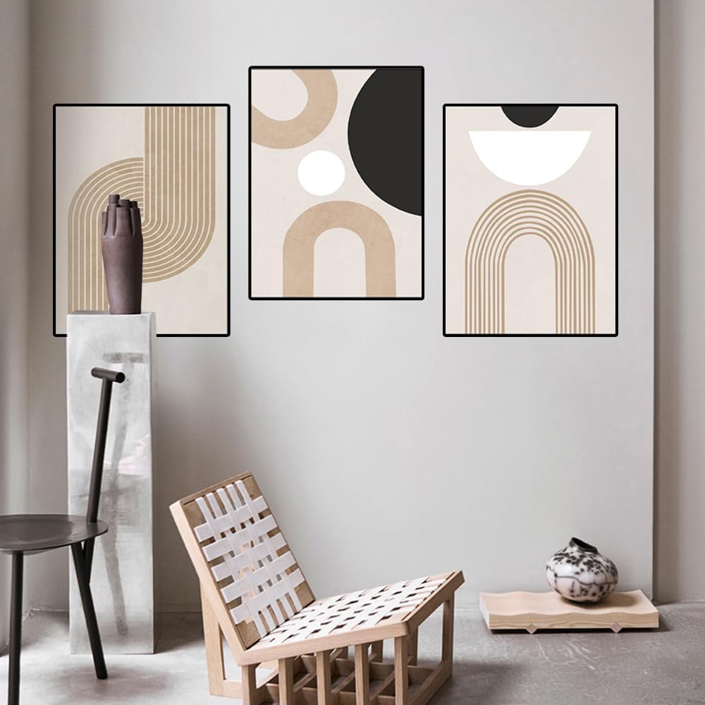 Lot de 3 Affiche Murale Tableau Decoration Murale Sans Cadre Tableau Abstrait Moderne Posters Bohème pour Decoration Murale Salon Chambre 30 x 40 cm - 4