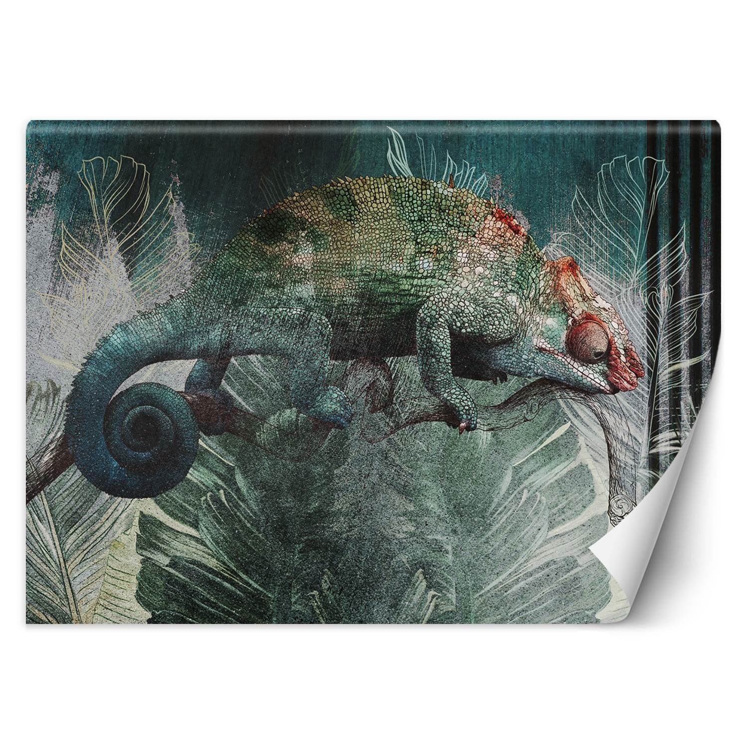 Fototapeta, Kameleon tropikalny las natura 254x184