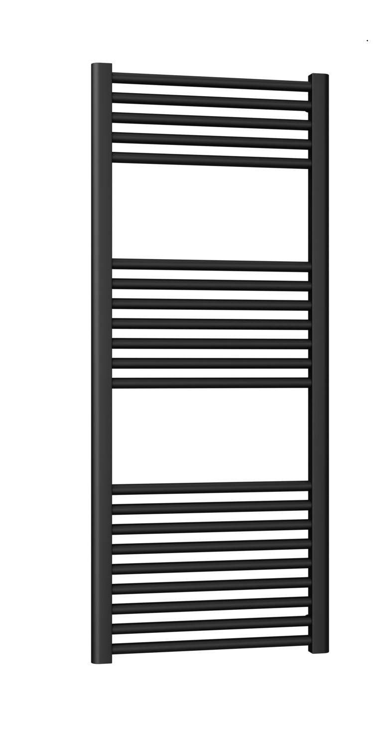 Radiador toallero hidráulico negro mate 120 x 50 cm ercos ópera asopem490005001200 - h1200 l500 z450