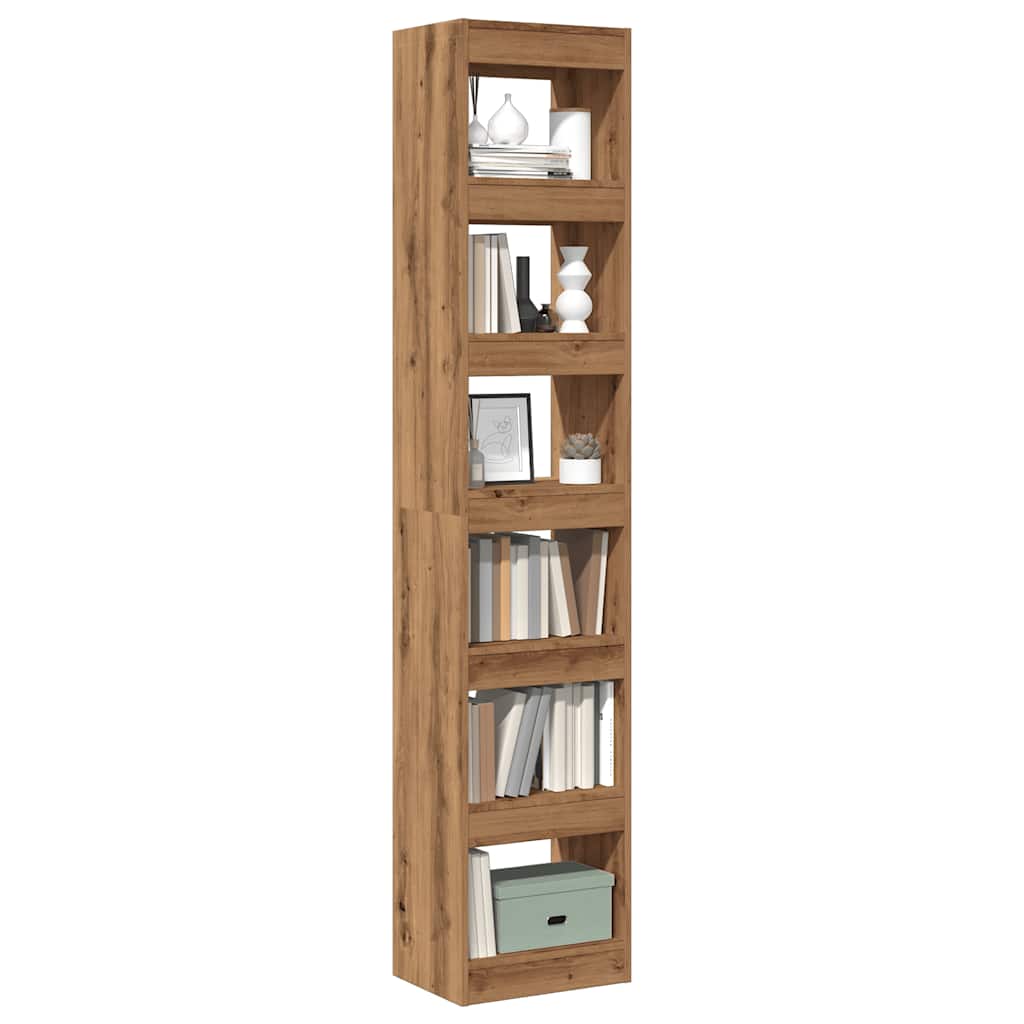 Libreria/Divisorio VidaXL In Rovere Artigianale – 40x30x198 Cm, Mobile Porta Libri E Separé Per Ambienti - 3