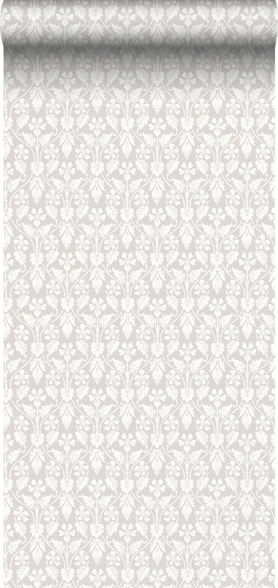 Tapeta kwiaty szarymIbiałym - 53 cm x 10.05 m - BORASTAPETER
